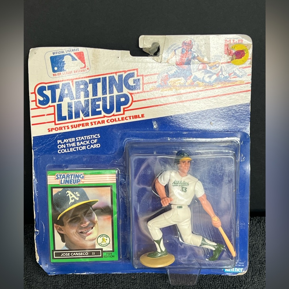 1989 Kenner Starting Lineup MLB Jose Canseco Oakland Athletics Card and Figurine